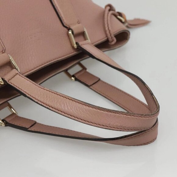 GUCCI Hand Bag Leather Outlet 2way Pink Gold - Picture 7 of 15